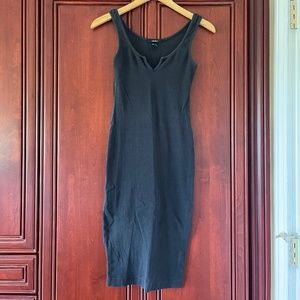 Black midi dress